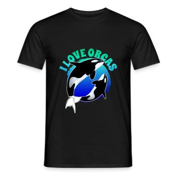 J'adore les orques - T-shirt homme - noir - Devant - AI Model Male 178 light (178cm)
