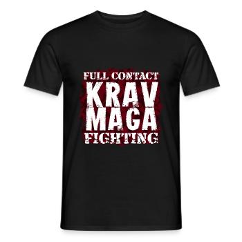 Krav Maga Nahkampf Kontaktkampf Geschenk - Männer T-Shirt - Schwarz - Vorne - AI Model Male 178 light (178cm)