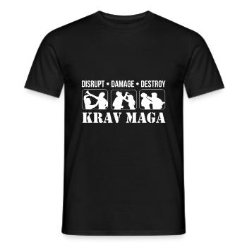Krav Maga - Men's T-Shirt - black - Front - AI Model Male 178 light (178cm)