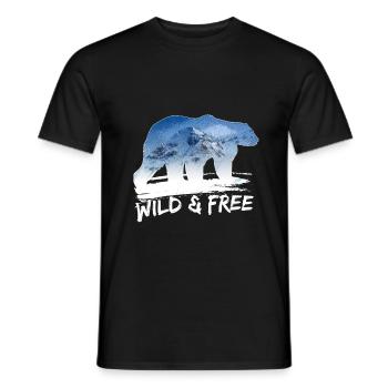 Polar bear polar bear north pole climate change gift - Men's T-Shirt - black - Front - AI Model Male 178 light (178cm)