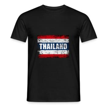 Thailand - Männer T-Shirt - Schwarz - Vorne - AI Model Male 178 light (178cm)