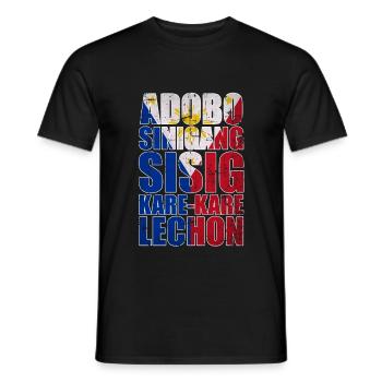 Philippinen Küche - Männer T-Shirt - Schwarz - Vorne - AI Model Male 178 light (178cm)