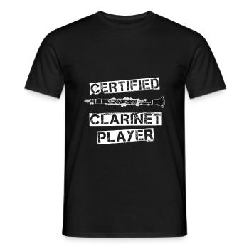 Clarinet player Clarinet player Hobby - Men's T-Shirt - black - Front - AI Model Male 178 light (178cm)