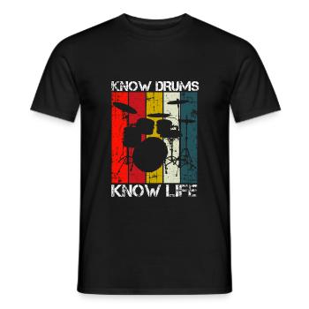 Schlagzeug Schlagzeuger Festival - Männer T-Shirt - Schwarz - Vorne - AI Model Male 178 light (178cm)