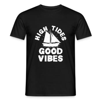 Segelboot - Männer T-Shirt - Schwarz - Vorne - AI Model Male 178 light (178cm)