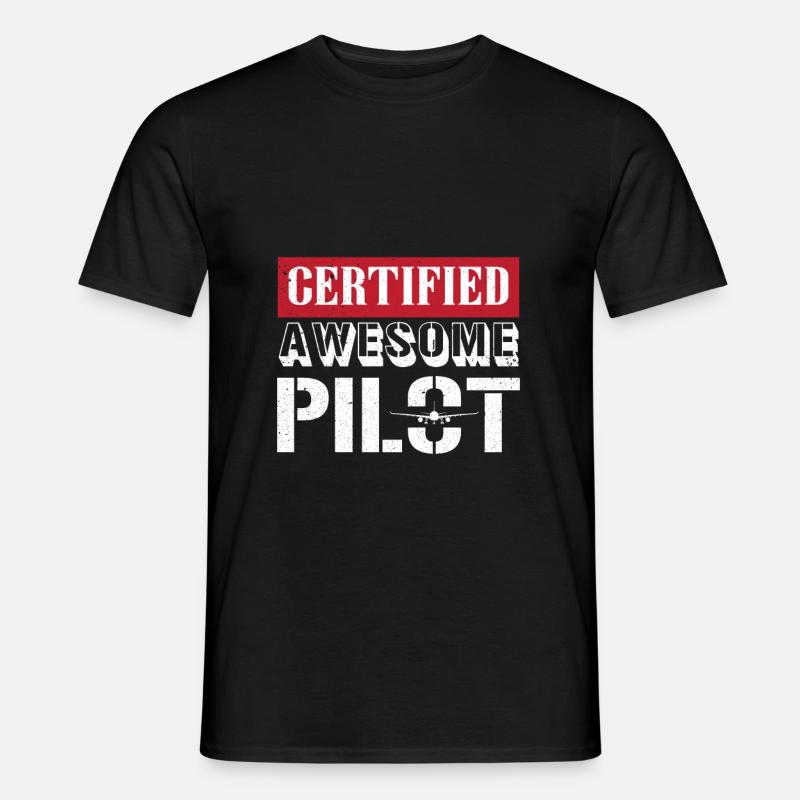 Pilot - Männer T-Shirt - Schwarz