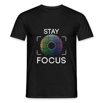 Photograph Fotograf Fokus Kamera - Männer T-Shirt - Schwarz - Vorne - AI Model Male 178 light (178cm)