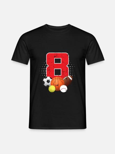 Sport 8th birthday - Men's T-Shirt - black