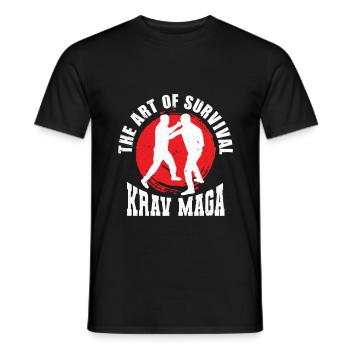 Krav Maga - Männer T-Shirt - Schwarz - Vorne - AI Model Male 178 light (178cm)