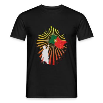 Portugal - T-shirt homme - noir - Devant - AI Model Male 178 light (178cm)