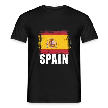Espagne - T-shirt homme - noir - Devant - AI Model Male 178 light (178cm)