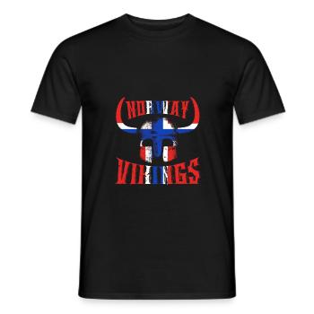 Vikings de Norvège - T-shirt homme - noir - Devant - AI Model Male 178 light (178cm)
