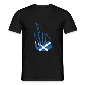 Ecosse de cornemuse - T-shirt homme - noir - Devant - AI Model Male 178 light (178cm)