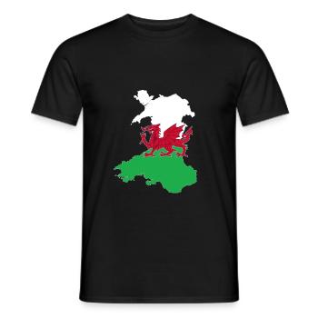 Pays de Galles - T-shirt homme - noir - Devant - AI Model Male 178 light (178cm)