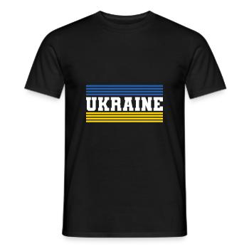 Ukraine - Männer T-Shirt - Schwarz - Vorne - AI Model Male 178 light (178cm)