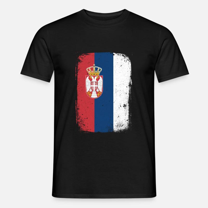 Serbien - Männer T-Shirt - Schwarz