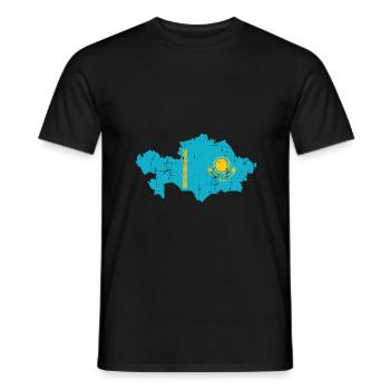 Kasachstan Land Asien - Männer T-Shirt - Schwarz - Vorne - AI Model Male 178 light (178cm)