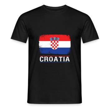 Kroatien - Männer T-Shirt - Schwarz - Vorne - AI Model Male 178 light (178cm)