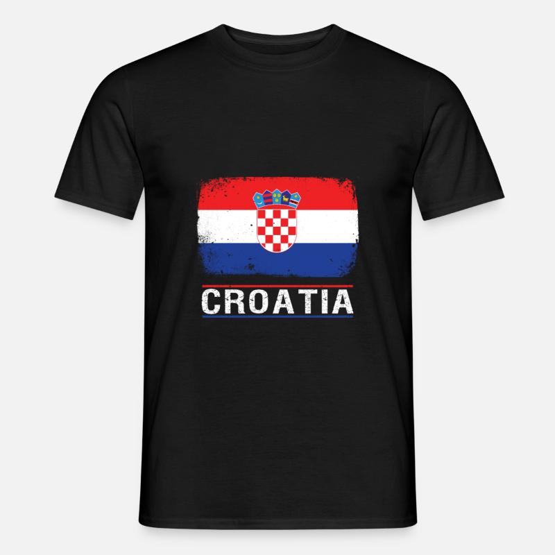Kroatien - Männer T-Shirt - Schwarz