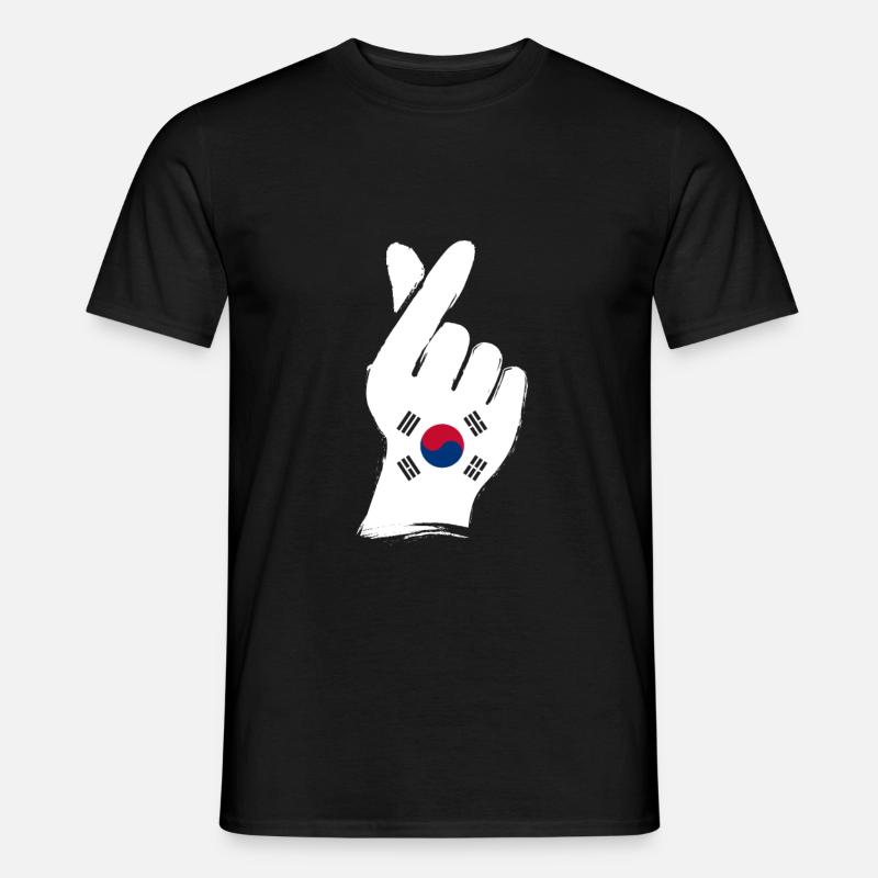 Südkorea - Männer T-Shirt - Schwarz