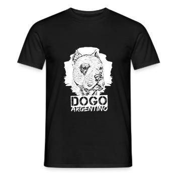 Dogo Argentino - T-shirt homme - noir - Devant - AI Model Male 178 light (178cm)