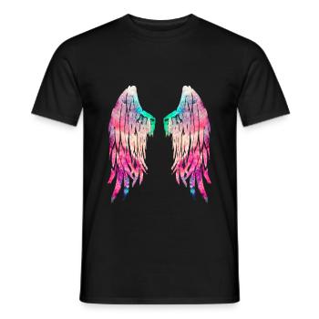 ailes d'ange - T-shirt homme - noir - Devant - AI Model Male 178 light (178cm)
