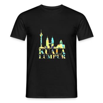 Kuala Lumpur Malaysia Geschenk - Männer T-Shirt - Schwarz - Vorne - AI Model Male 178 light (178cm)