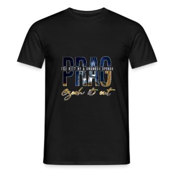 Prag - Männer T-Shirt - Schwarz - Vorne - AI Model Male 178 light (178cm)