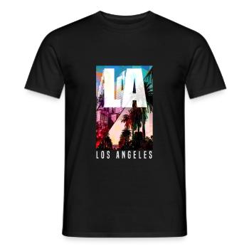 Los Angeles - T-shirt homme - noir - Devant - AI Model Male 178 light (178cm)