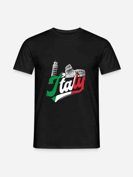 Italien Kolosseum Schiefer Turm Von Pisa - Männer T-Shirt - Schwarz
