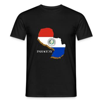 Paraguay - Männer T-Shirt - Schwarz - Vorne - AI Model Male 178 light (178cm)