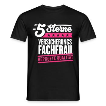 5Sterne Versicherungsfachfrau - Männer T-Shirt - Schwarz - Vorne - AI Model Male 178 light (178cm)