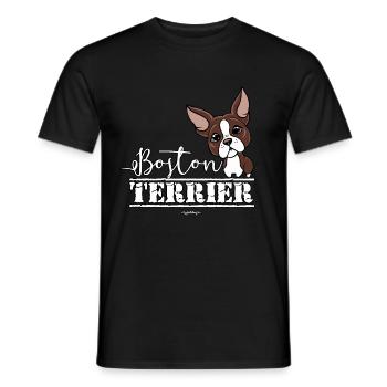 boston - Männer T-Shirt - Schwarz - Vorne - AI Model Male 178 light (178cm)