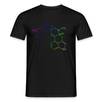 LSD coloured - Men's T-Shirt - black - Front - AI Model Male 178 light (178cm)