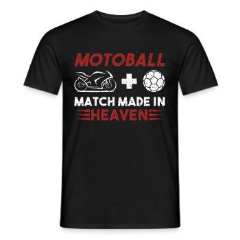 Motoball Match Heaven Motorradfahrer Motorrad - Männer T-Shirt - Schwarz - Vorne - AI Model Male 178 light (178cm)