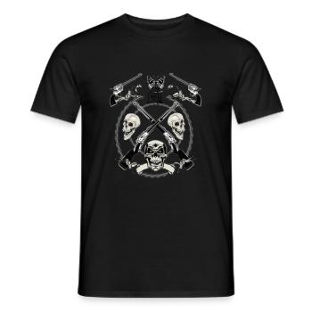Skull Motiv Totenkopf - Männer T-Shirt - Schwarz - Vorne - AI Model Male 178 light (178cm)