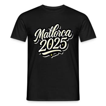 Mallorca 2025 - Männer T-Shirt - Schwarz - Vorne - AI Model Male 178 light (178cm)