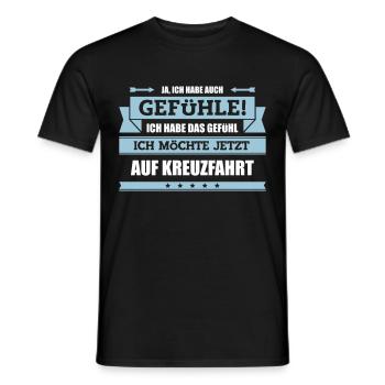 Lustiger Kreuzfahrt Spruch - Männer T-Shirt - Schwarz - Vorne - AI Model Male 178 light (178cm)