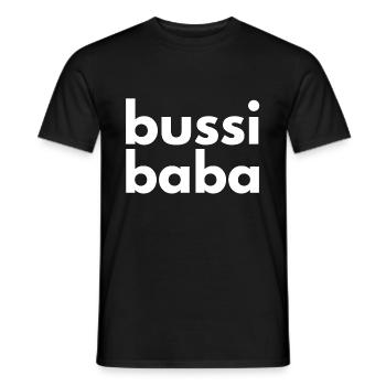 Bussi Baba - Männer T-Shirt - Schwarz - Vorne - AI Model Male 178 light (178cm)