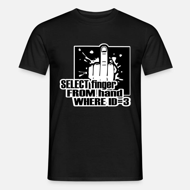SELECT finger FROM hand - Men’s T-shirt - black