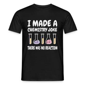 Blague de chimie, il n’y a pas eu de réaction - T-shirt homme - noir - Devant - AI Model Male 178 light (178cm)