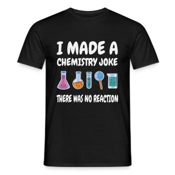 Blague de chimie, il n’y a pas eu de réaction - T-shirt homme - noir - Devant - AI Model Male 178 light (178cm)