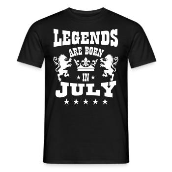 Legends are born in July Lions Crown Birthday - Männer T-Shirt - Schwarz - Vorne - AI Model Male 178 light (178cm)