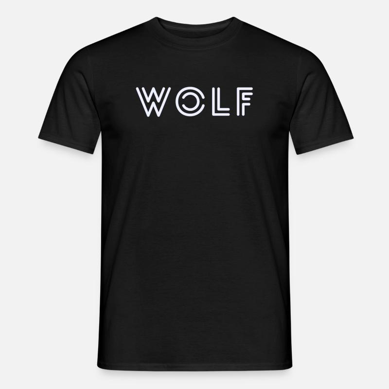WOLF - Männer T-Shirt - Schwarz