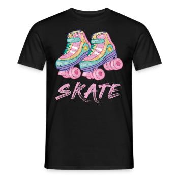 Rollschuh Roller Skate Design - Männer T-Shirt - Schwarz - Vorne - AI Model Male 178 light (178cm)
