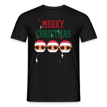 Joyeux Noël Familles Freiertage Logo - T-shirt homme - noir - Devant - AI Model Male 178 light (178cm)