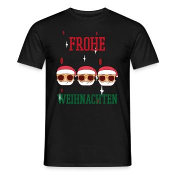 Frohe Weihnachten Familien Freiertage Logo - Männer T-Shirt - Schwarz - Vorne - AI Model Male 178 light (178cm)