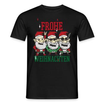 Frohe Weihnachten Familien Freiertage Logo - Männer T-Shirt - Schwarz - Vorne - AI Model Male 178 light (178cm)