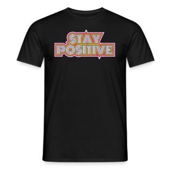 Stay Positive - Men's T-Shirt - black - Front - AI Model Male 178 light (178cm)