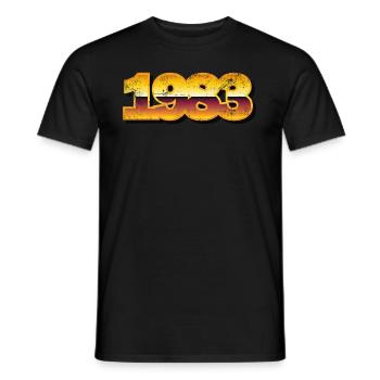 1983 40e anniversaire - T-shirt homme - noir - Devant - AI Model Male 178 light (178cm)